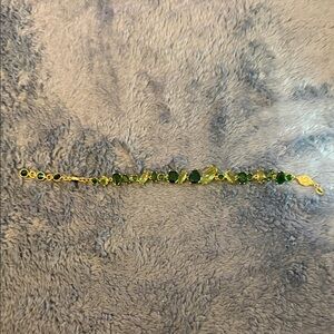 Swarovski Green and Gold Bracelet